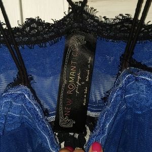 Free People New Romantics Blue Lace Dress 6